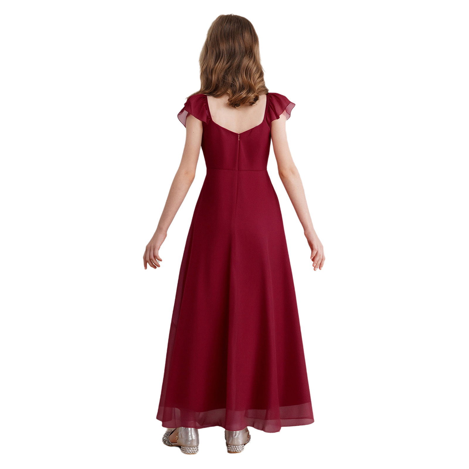 Meisjes Ruche Mouw Chiffon Een - Women'S Formal Wear For Girls recensie en prijs