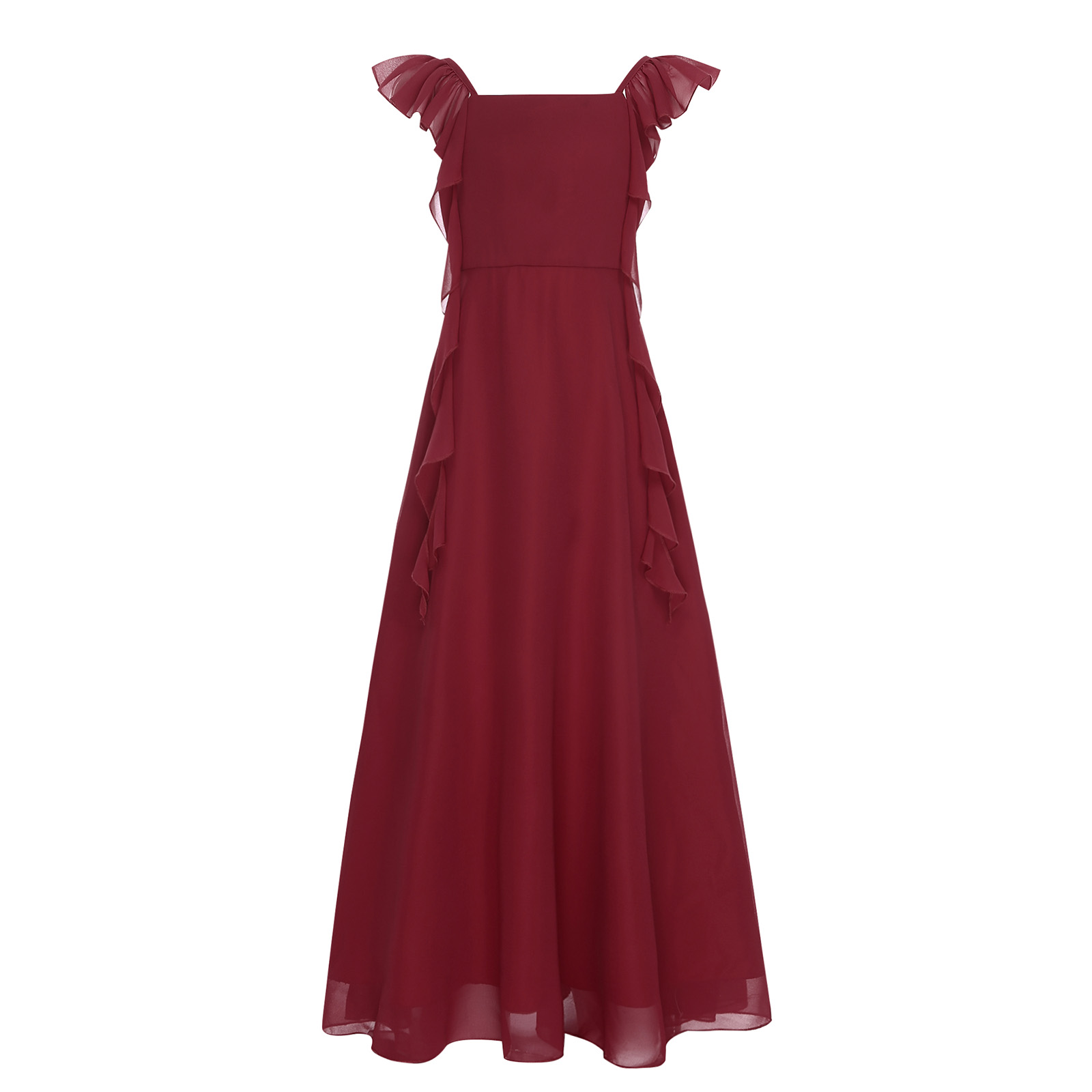 Meisjes Ruche Mouw Chiffon Een - Women'S Formal Wear For Girls recensie en prijs