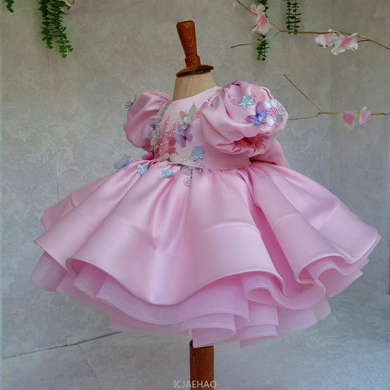 Nieuwe kinderen satijnen jurk  - Women'S Formal Wear For Girls recensie en prijs