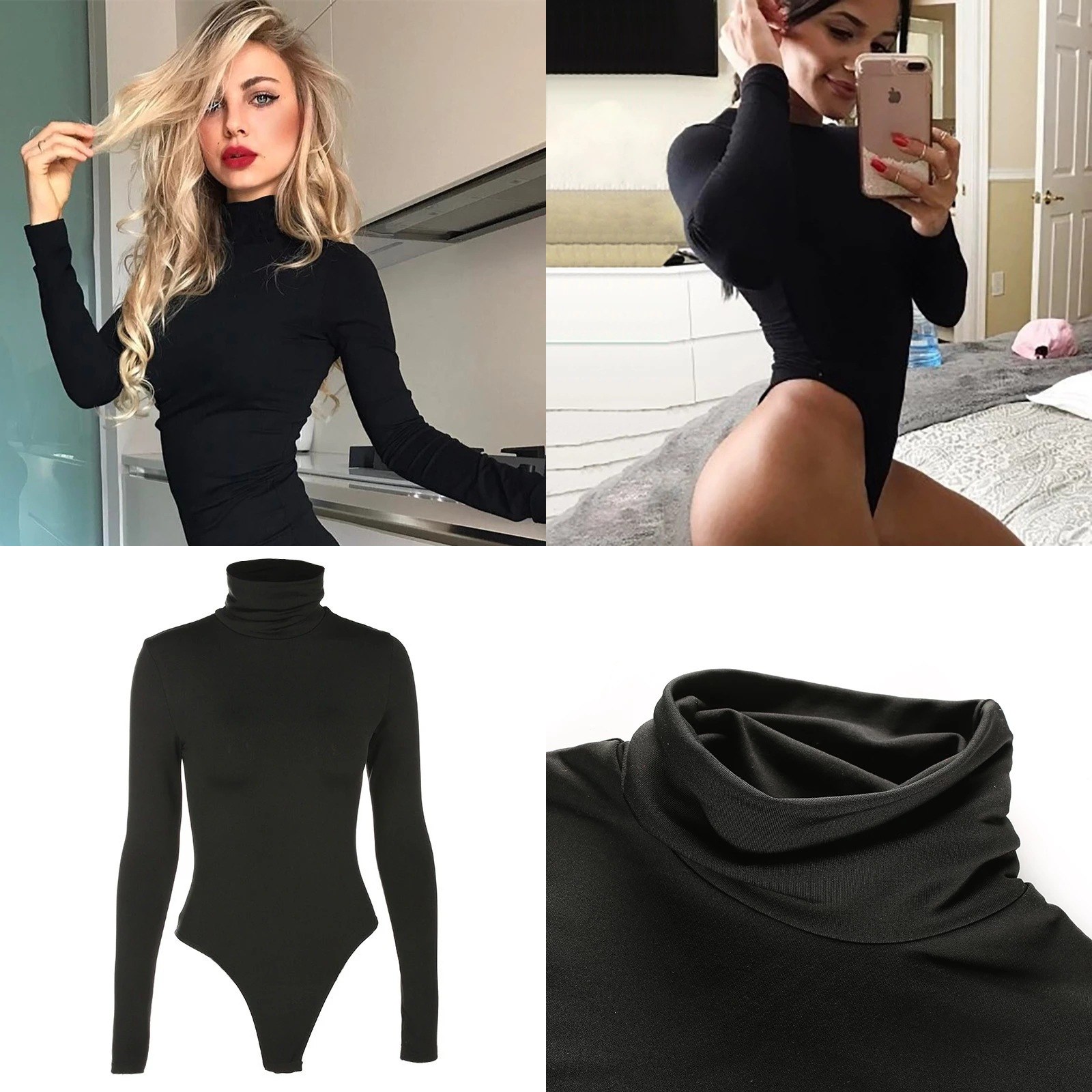 Coltrui bodysuit dames lange m - Turtleneck Bodysuit Office recensie en prijs
