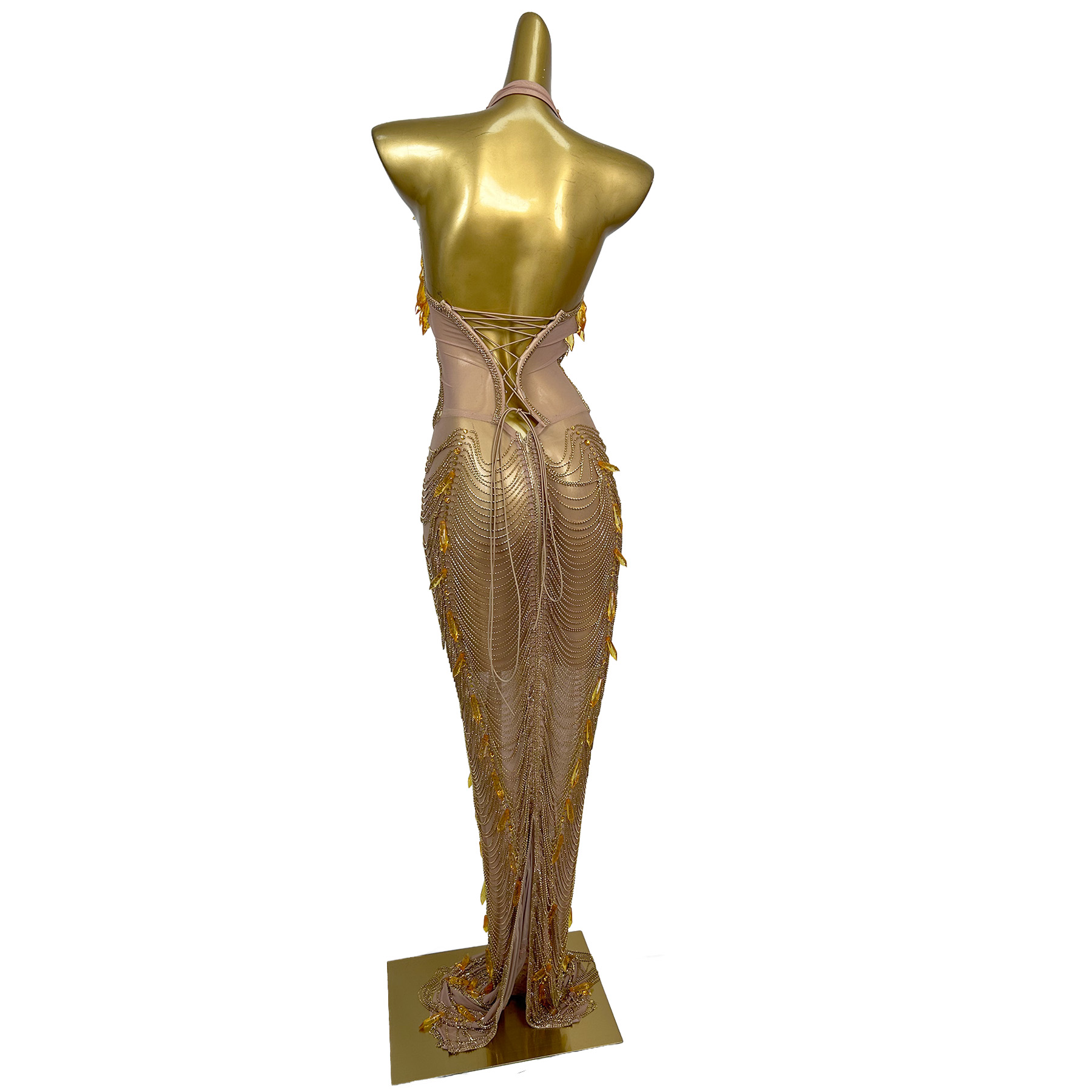Gouden rugloze diamanten kwast - Women Formal Wear For Plus Size recensie en prijs