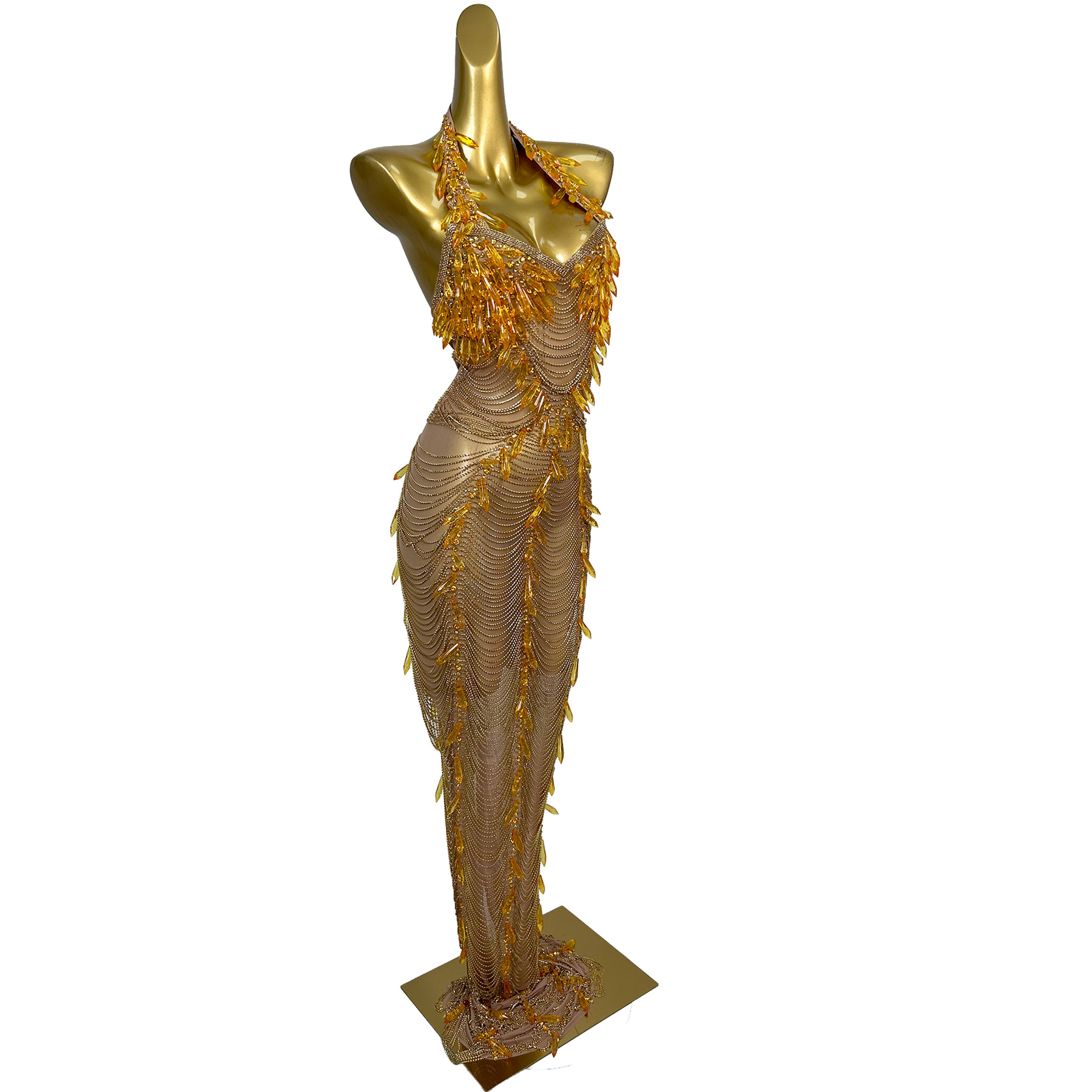 Gouden rugloze diamanten kwast - Women Formal Wear For Plus Size recensie en prijs