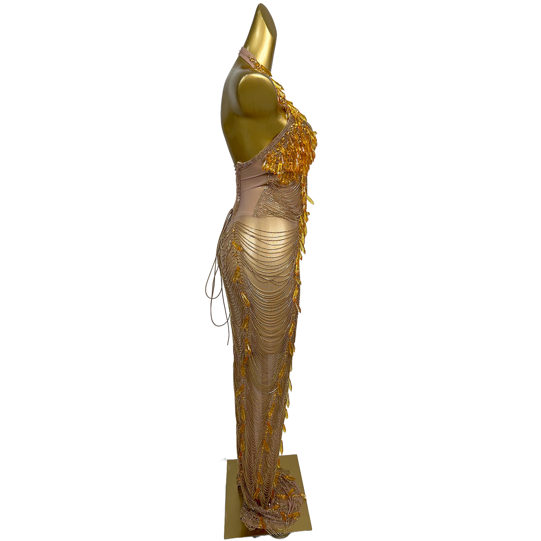 Gouden rugloze diamanten kwast - Women Formal Wear For Plus Size recensie en prijs