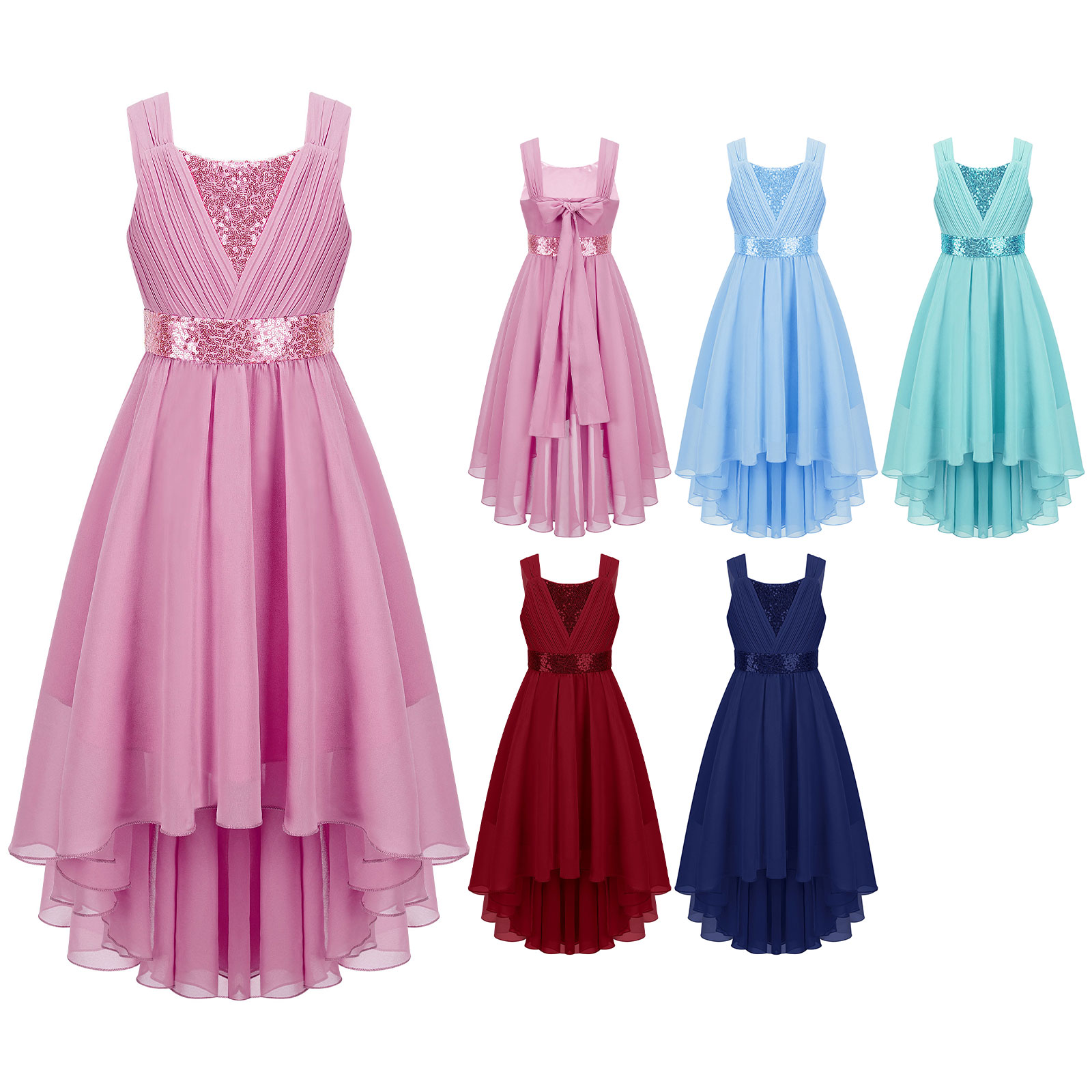 Kids Meisjes Pailletten Ruches - Women'S Formal Wear For Girls recensie en prijs