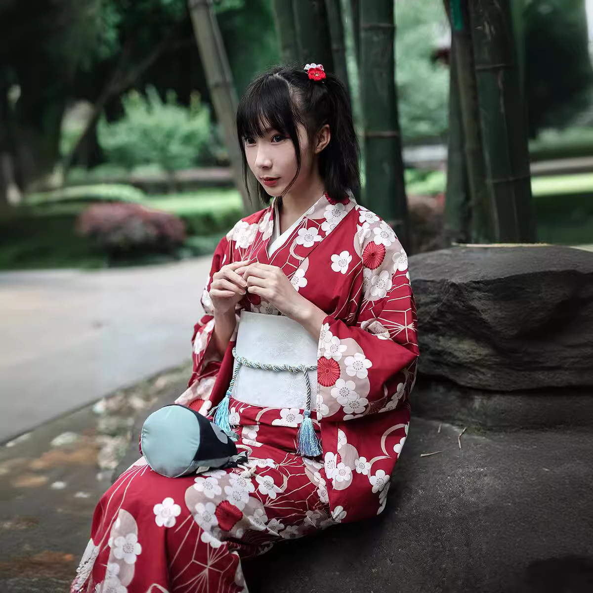Rode Japanse Yukata Kimono Vro - Japanese Women Formal Wear recensie en prijs