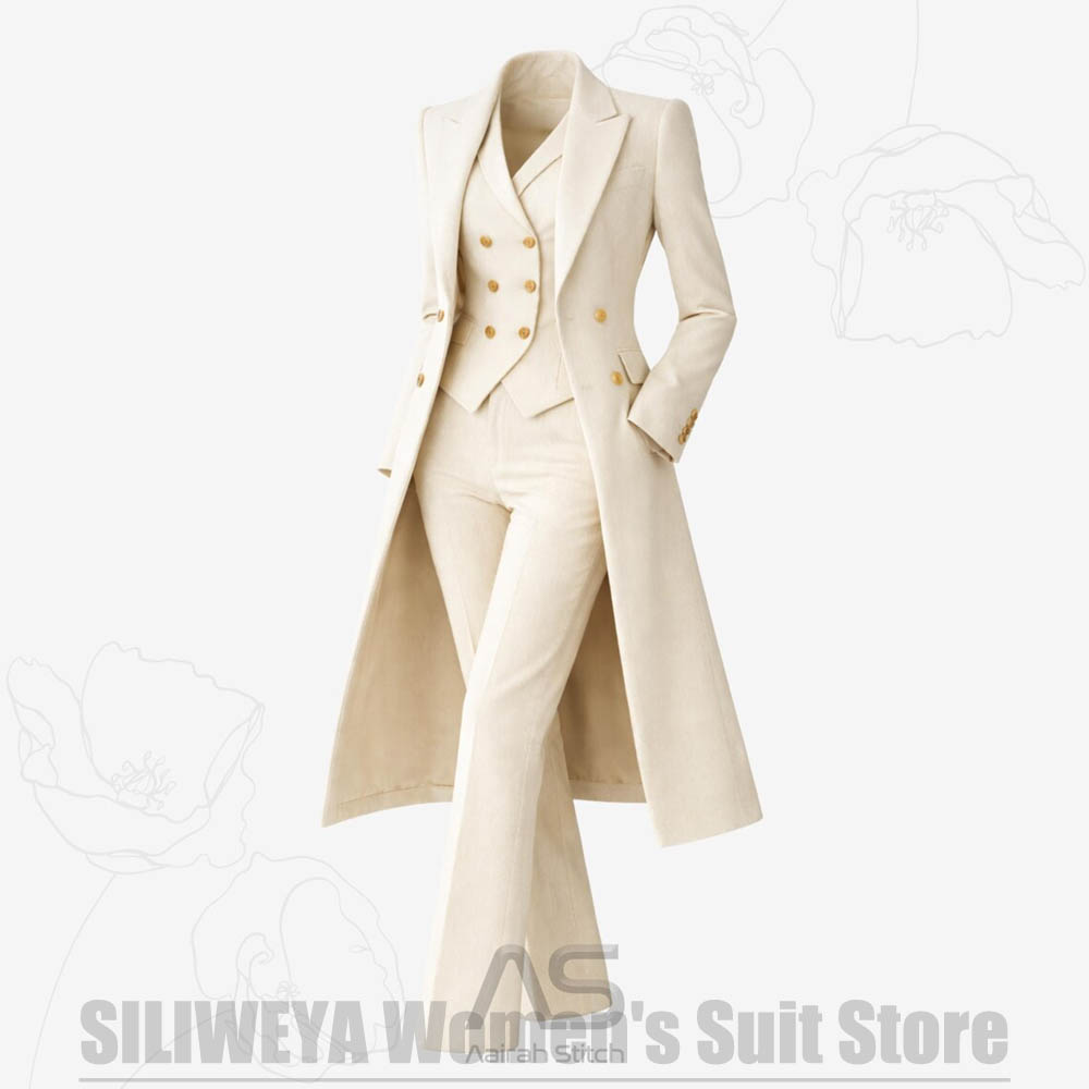 Damespak 3-delig dubbelgeknoop - Women Formal Wear For Party recensie en prijs