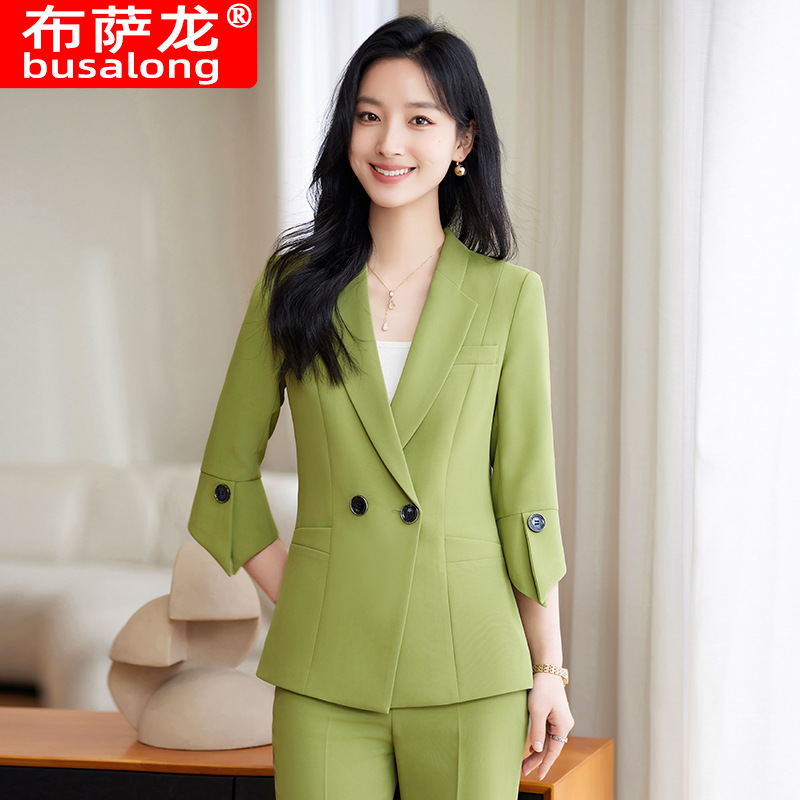 Lente zomer nieuwe gele pakset - Yellow Formal Wear Women recensie en prijs