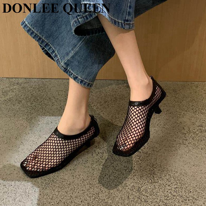 Vintage mesh muiltjes met vier - Kitten Heel Women recensie en prijs