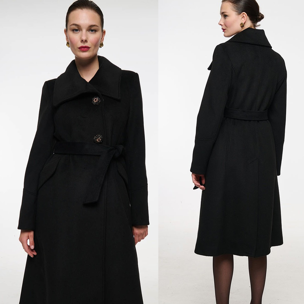 Vintage zwarte opstaande kraag - Women Formal Wear For Plus Size recensie en prijs