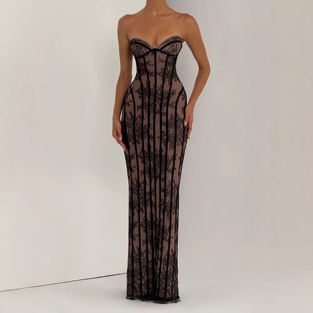 Strapless bodycon maxi jurk vo - Women Formal Wear For Party recensie en prijs